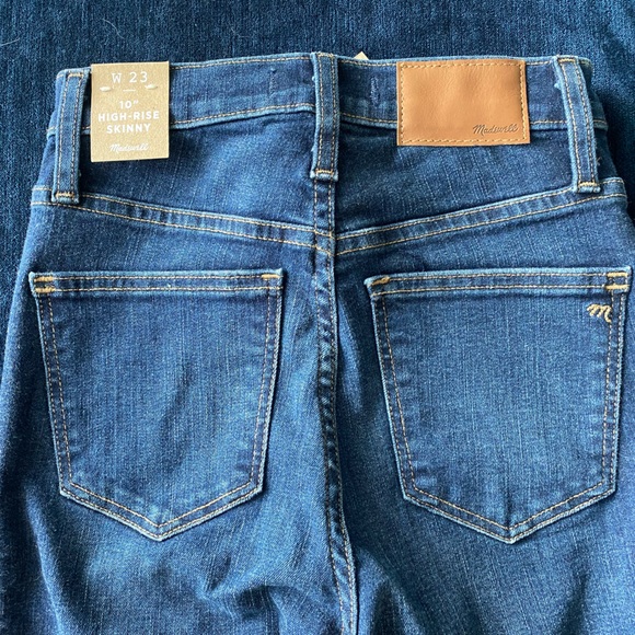 NWT Madewell 10” High Rise Skinny in Medium Dark Wash Women’s Size 23 - Picture 5 of 11